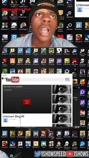 Speed Finds SOMETHING Scary on the Dark Web 💀 #ishowspeed #shorts