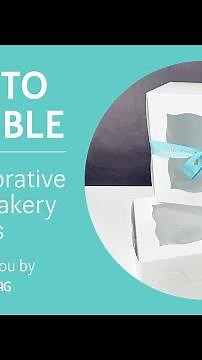 White Decorative Window Bakery Boxes - How to Assemble