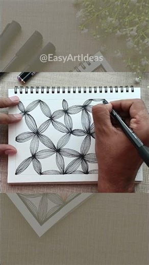 let's draw an Abstract pen Art, easy for kids, Line Illusion, Line Art part 01 #shorts #viral