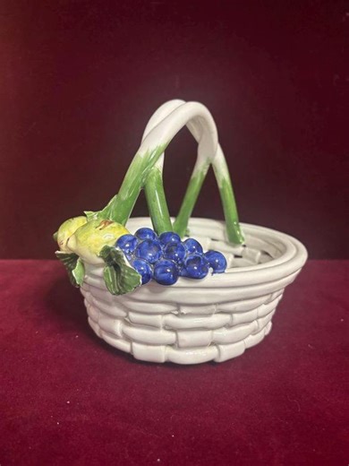 Vintage Capodimonte Ceramic Basket Made in Italy - Etsy Canada