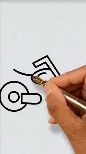 make a picture of a motorbike #trending#drawing#shorts