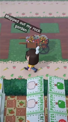 Mapped out my rock garden #acnh #animalcrossing #animalcrossingnewhorizons #gaming #rockgarden