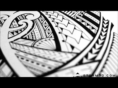 Drawing a Samoan tribal tattoo design (time-lapse)