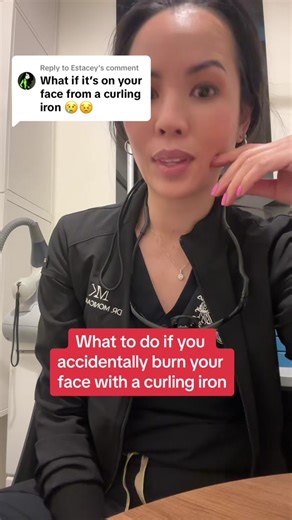 Replying to @Estacey What to do if you get a burn (can use this for anywhere on the body) 1. Cold compress@ 2. Gentle cleaning (don’t rub) 3. Vaseline or aquaphor 4. Keep it covered 5. Stay out of the sun 6. Skin resurfacing if needed #curlingiron #drkieutips #burntreatment