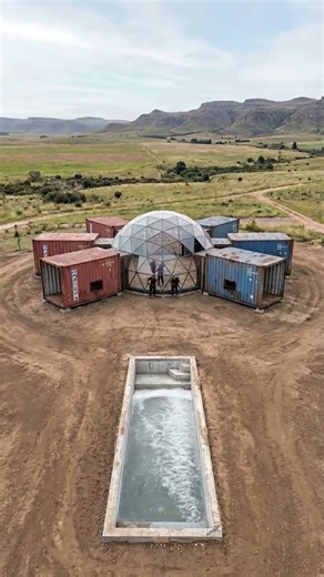 Turning a Hidden Container Into a Luxury Dome Oasis 🏡✨ #shorts