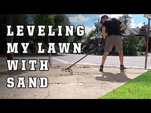 TOPDRESSING and SAND LEVELING | How to Level with Sand and Overseed Your Lawn