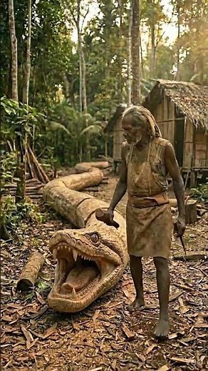 Giant Wooden Anaconda Build in the Jungle | невероятный Craft Process