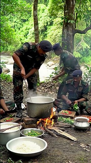 “Indian Army Soldiers Cooking in Jungle | Real Survival Cooking Behind The Scenes 🇮🇳🔥”#army