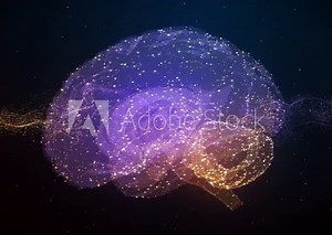 Brains rotation animation background. You can use it for a technology, stage, communication or social media background. Seamless loop.