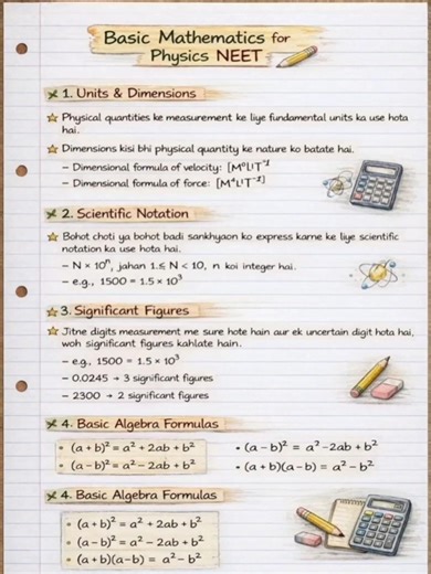 Basic Mathematics for Physics | NEET 2026 | Complete Concepts in One Shot 🚀