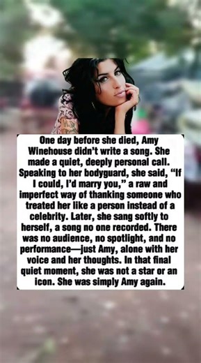 Amy Winehouse's - most honest moment caught on tape