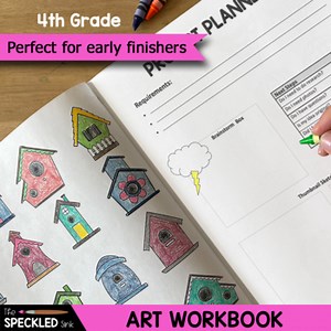 Art Workbooks for early finishers. Activities & Coloring Pages for 4th grade art