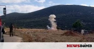 Έκρηξη χειροβομβίδας του Β’  Παγκοσμίου Πολέμου – Δείτε το βίντεο