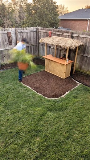 Overgrown Backyard Corner ➝ Tiki Bar Nook (DIY Timelapse)