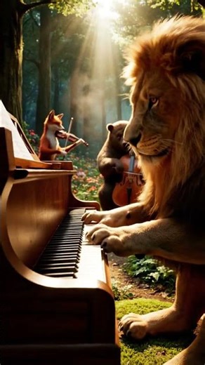 Forest Symphony: Animals Play Classical Music! 🦁🎻🐻