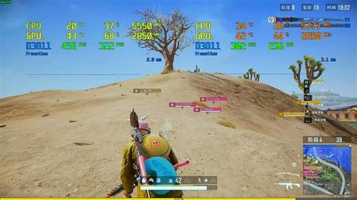 14900KF和极致优化9800X3D吃鸡PUBG帧数对比