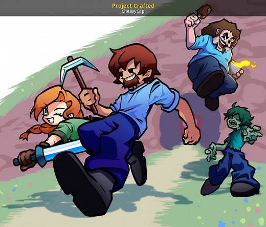 Project Crafted Mod for Friday Night Funkin' | FNF Mods