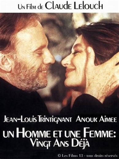 A Man and a Woman: 20 Years Later (1986) ⭐ 5.8 | Drama, Romance