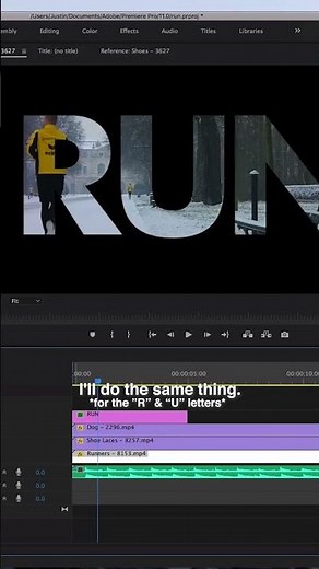 VIDEO in TEXT Shape Effect - How to Animate Letter by Letter Adobe Premiere Pro CC Tutorial