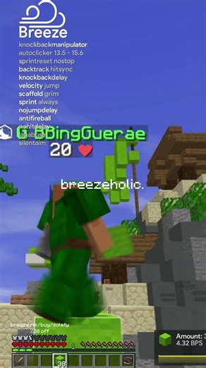 I'm addicted to breeze client 🤣 #viral #minecraft #hypixel