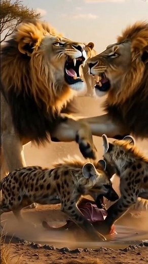 Epic Battle: Lions vs Hyenas | Cinematic Wildlife Showdown in 8K