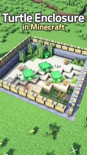 Satisfying How-Tos on Instagram: "Minecraft Turtle Enclosure Build 🐢😍 ============= ▷ Resource Pack: Prime's HD pack ▷ Shader: BSL shader v8.4 ============= ▶ Search YouTube "ManDooMiN" ▶ Made By ManDooMiN ▶ Background Music Aaron Kenny - Gaiety in the Golden Age ============= #minecraft #minecraftbuilds #minecraftbuild #minecrafthouse #minecraftmemes #minecraftinterior #minecrafters #마인크래프트 #minecraftredstone #minecraftarchitecture #minecraftart #minecraftonly #minecraftbedrock #minecraftidea