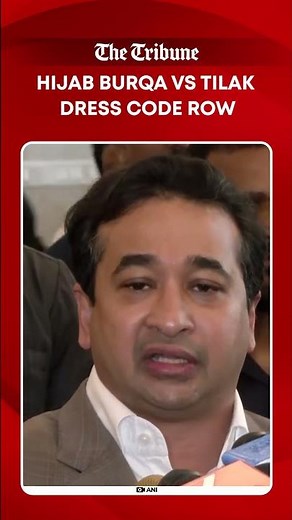 Nitesh Rane Questions Corporate Dress Code Hijab Burqa vs Tilak Row Sparks Debate