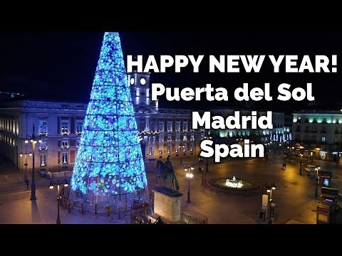New Year's Eve from Puerta del Sol, Madrid, Spain. Happy New Year 2026!