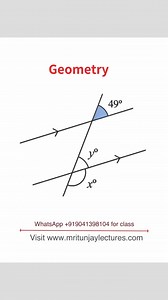 91K views · 152 reactions | #angle #parallellines #geometry #maths #basics #fundamentals #math #fbreelsvideo #sharingiscaring #satmath #satexam #SATPrep #mathtutorial #LETEXAM #exams #reviewer #algebratutor #mathreview #boardexams #mritunjaylectures | Mritunjay Lectures | Facebook