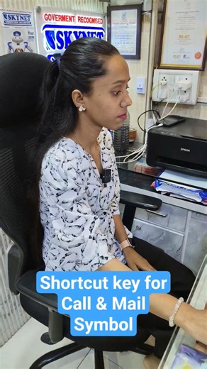 Shortcut key to insert Symbol of Call and Mail in MS-WORD #symbols #msword