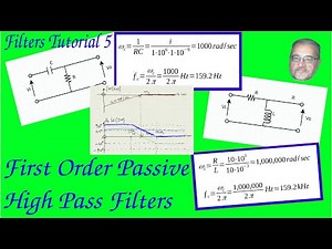 Filters Tutorial 5: Passive First Order High Pass Filters