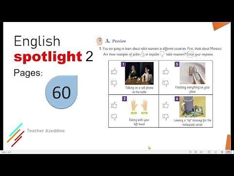 English spotlight 2 / pages: 60 (دروس اللغة الانجليزية للسنة الثانية إعدادي)