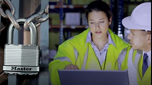 Master Lock 1921D Keyed Padlock, 2-1/8 in Wide, Black