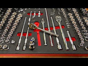 Organize the Quinn 428-pc Mechanic Tool Set in the US General 34-inch Full-Bank Service Cart