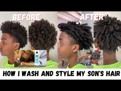 How to Wash and Style Your Son’s Long Natural Hair and Tight Curls - Men’s Wash and Go Tutorial