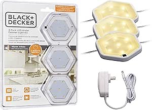 3-Pack LED Puck Light Kit, Warm White (LEDUC-PUCK-3WK)