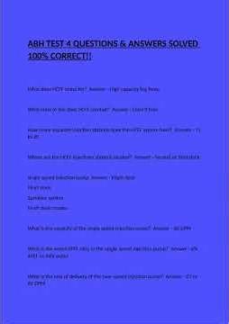 ABH TEST 4 QUESTIONS ANSWERS SOLVED 100 CORRECT