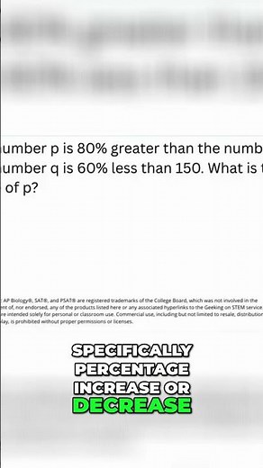 Math Problem: Calculate Percentage Increase/Decrease! #shorts