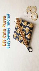 QUICK AND EASY SEWING PROJECT!! DIY Handmade Coin Purse Easy sewing tutorial #fashion #pouch #purse