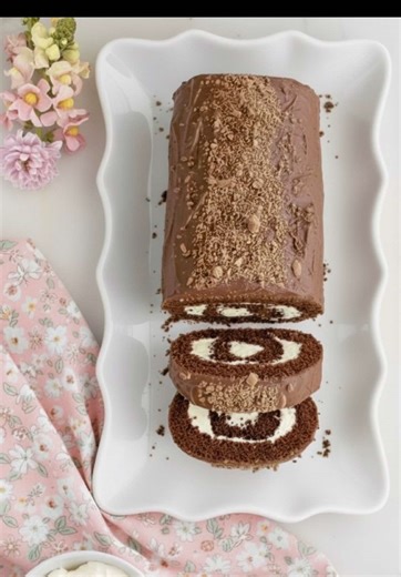 Delicious Chocolate Cream Swiss Roll Recipe