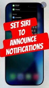 Set Siri To Announce Notifications on iPhone 17