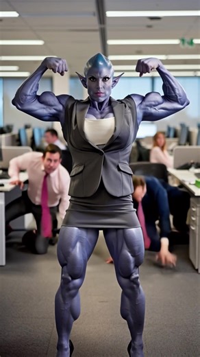 „My Boss is an Alien!“ #alien #alienmuscle #musclewoman #muscle #weird
