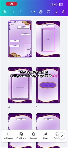 AVAILABLE‼️ PURPLE FOR YOUR PORTFOLIO, I GOT Y’LL. KINDLY DM ME🥰🥰 #fyp #templates #canva #portfolio #fyppppppppppppppppppppppp