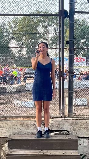 Got to sing the national anthem at the Kankakee County Fair! Still a fever dream. Still sweating bullets… 😖😬 | Julia Ann Hilgeman
