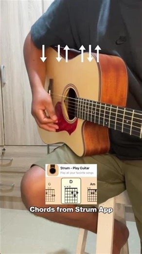 D DU UDU strumming pattern practice with me #guitar