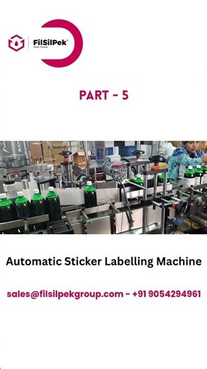 Herbal Juice Packaging | Automatic Servo Base Round Bottle Sticker Labelling Machine | Up to 1 Liter