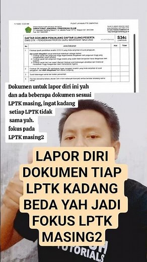 Documents for Self-Reporting for S34c and Additional LPTKs, remember that sometimes each LPTK is ...