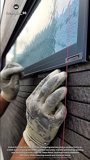 Perfect Window Frame Installation – Precision Alignment on Brick Exterior