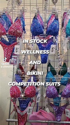 Your winning competition suit is waiting for you on the wall Bling! 💎💎 We are adding NEW Suits Daily! Message or call for details. #SuitsYouComp #CompetitionSuits | Suits You Competition Suits