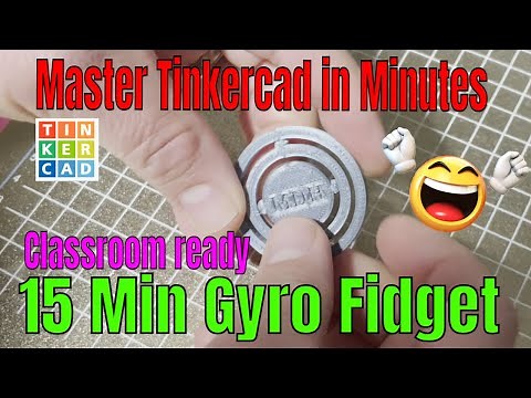 Make an EPIC Tinkercad Print in Place Gyro Fidget Spinner SO FAST!